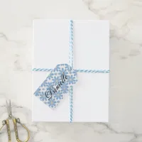 Blue Floral Pattern - Personalized Gift Tags