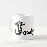 Mug - Name with Initial Cat Letter J