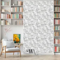 Layered Whisper Squares Abstract Wallpaper