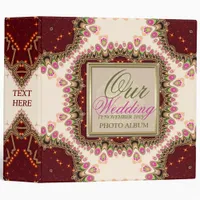 Pink+Green Sweet Bohemian Wedding Album Binder