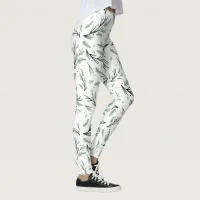 Pine Branch Pattern Leggings