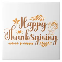 Happy Thanksgiving Ceramic Tile