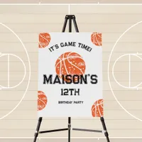 Basketball Game Birthday Party Welcome Sign