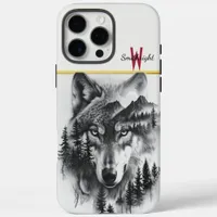 Wolf amid mountains and forest iPhone 16 pro max case