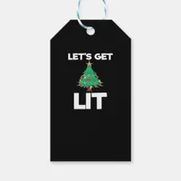 Let's Get Lit Christmas Tree Holiday Drinking Gift Tags