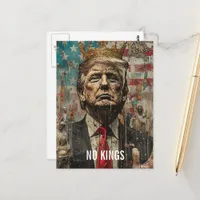 No Kings Trump With Crown Postcard