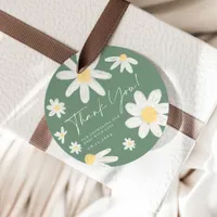 Sage Green Boho Daisy Flower Favor Tags