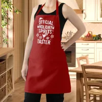 Christmas quote funny party spirits taster red apron