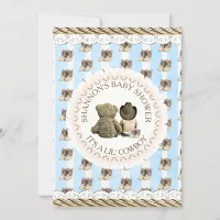 Lil' Cowboy boy Country and Western Baby Shower Invitation