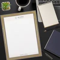 Trendy Gold Texture Logo Letterhead