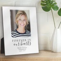 Forever in Our Hearts Photo Keepsake Memorial Plaque