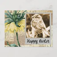 Vintage Sparrow Easter Collage Postcard