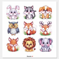 Cute kawaii animals #2 sticker