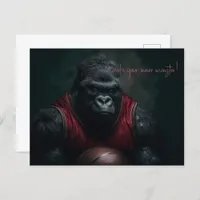 Gorilla Basketball Player Postcard