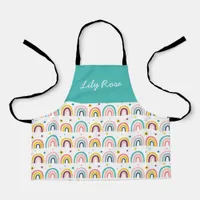 Personalized Rainbow Pattern Girl's Apron