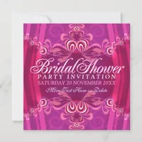 Bohemian Pink Bridal Shower Party Invitation