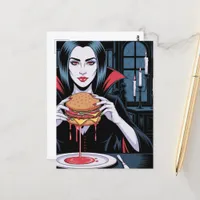 The Vampire With a Cheeseburger Postcard