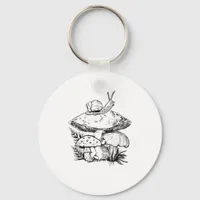 Cottagecore Goblincore Mushroom Snail Keychain