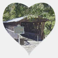 Clarkson Covered Bridge Alabama  Heart Sticker