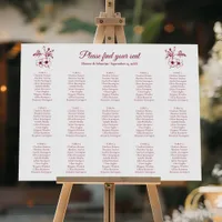 Elegant Vintage Romance Burgundy Seating Chart