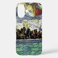 Abstract Caribbean Beach Brick Art iPhone 16 Case