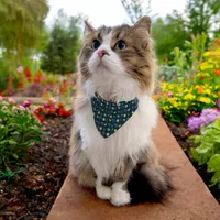 Easter Chicks Patterned Dark Blue Pet Bandana Collar