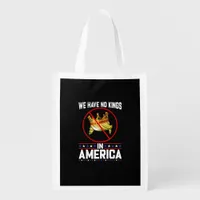 No Kings In America Save I Dissent Minimal Freedom Grocery Bag