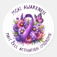 MCAS Mast Cell Activation Syndrome Awareness  Classic Round Sticker