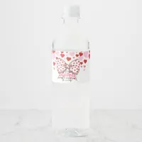 A Little Sweetheart Coquette bow Water Bottle Label