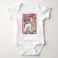 Vintage Valentine Lamb Baby Bodysuit