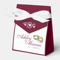 Traditional Wedding Rings Favor Boxes