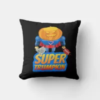 Trumpkin Funny Pumpkin Head Halloween Costume Clas Throw Pillow