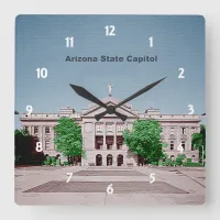 Arizona State Capitol Tinted Colorized Square Wall Clock