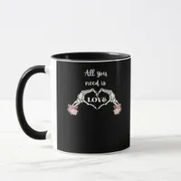 Gothic Valentines Classic - Skeleton Hands Heart  Mug