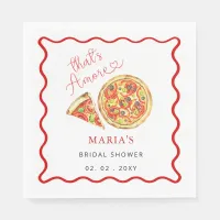 Thats Amore Italian Pizza Bridal Shower Welcome Napkins