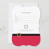 Santa Holiday Gift Certificate 2025 Christmas