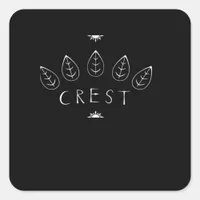 (Fake Band) Cottagecore Classic Square Sticker