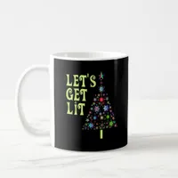Let's Get Lit Funny Christmas Coffee Mug