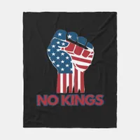 No Kings Anti Classic Retro Style Fleece Blanket