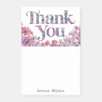 *~* AP85 Gratitude Manifestation Flowers Pink Post-it Notes