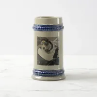 Hog Dog on Motorcycle Beer Stein