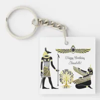 Golden Pharaoh’s Blessing: Ancient Egyptian Art Keychain