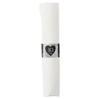 Elegant 10th Tin Wedding Anniversary Monogram Napkin Bands