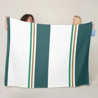 Trendy Modern color block and Stripes  Fleece Blanket