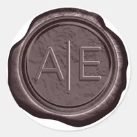 Wax Seal Wedding Accent Initials Pecan ID947