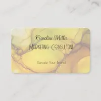 Serenity in Green Abstract Flowing Forms Business Card