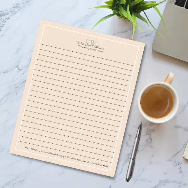 Professional Beige Minimalist Notepad