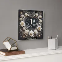 Elegant Heart Design for Anniversaries Square Wall Clock