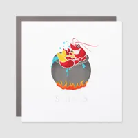 Crawfish Boil Tis The Season Crawdaddy Crayfish Fu Car Magnet