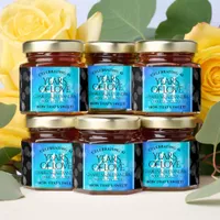 Elegant 41st Blue Topaz Wedding Anniversary Honey Jar Favors
